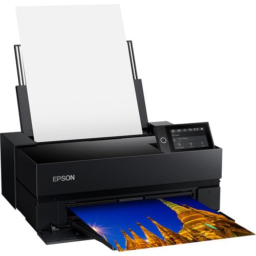 EPSON SureColor P700 13-inch Photo Printer (C11CH38201) Bundle with Surge Protector, Printer Cable, Cleaning Kit