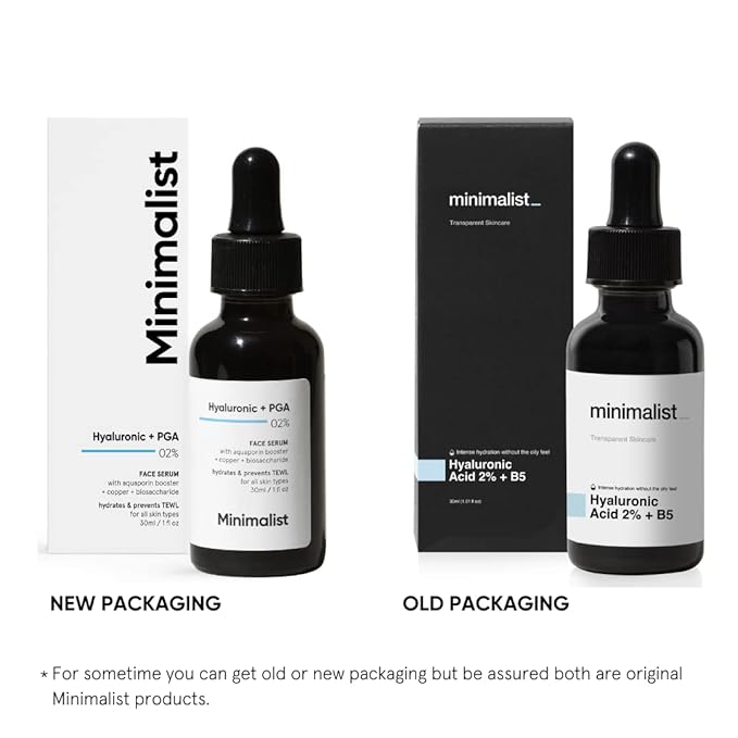 Minimalist 2% Hyaluronic Acid Serum for Face for Intense Hydration, Glow & Lesser Fine Lines | Helps with Skin Dryness & Elasticity | For Women & Men | For all Skin Types | 1 Fl Oz / 30 ml