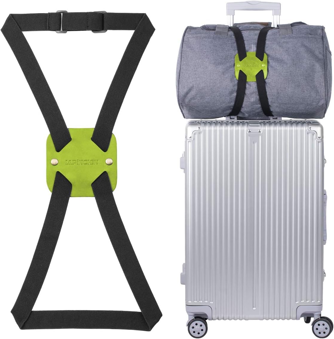 Luggage Straps for Suitcases,Travel Belt for Luggage Over Handle, Adjustable High Elastic Luggage Straps for Suitcases TSA Approved for Connecting Your Luggage (Brown)