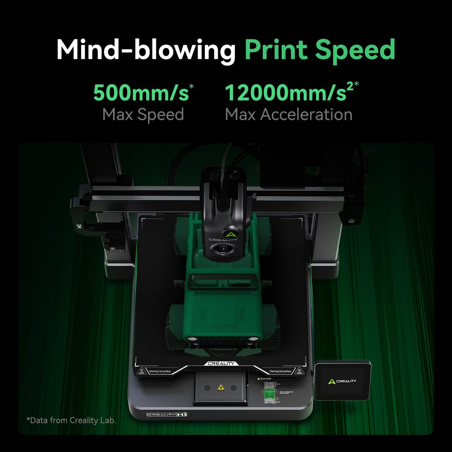 Creality Hi(A) 3D Printer, Multi Color 3D Printer (Needs CFS), 500mm/s High Speed Auto-Leveling Automatic Filament Reading Clog-Free Extruder, Build Volume 260×260×300 mm