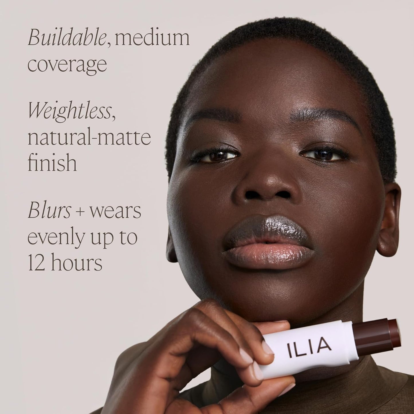 ILIA - Skin Rewind Complexion Stick - Foundation + Concealer + Skincare | Non-Toxic, Vegan, Cruelty-Free, Clean Makeup (30W - Cumaru, 0.35 oz | 10 g)