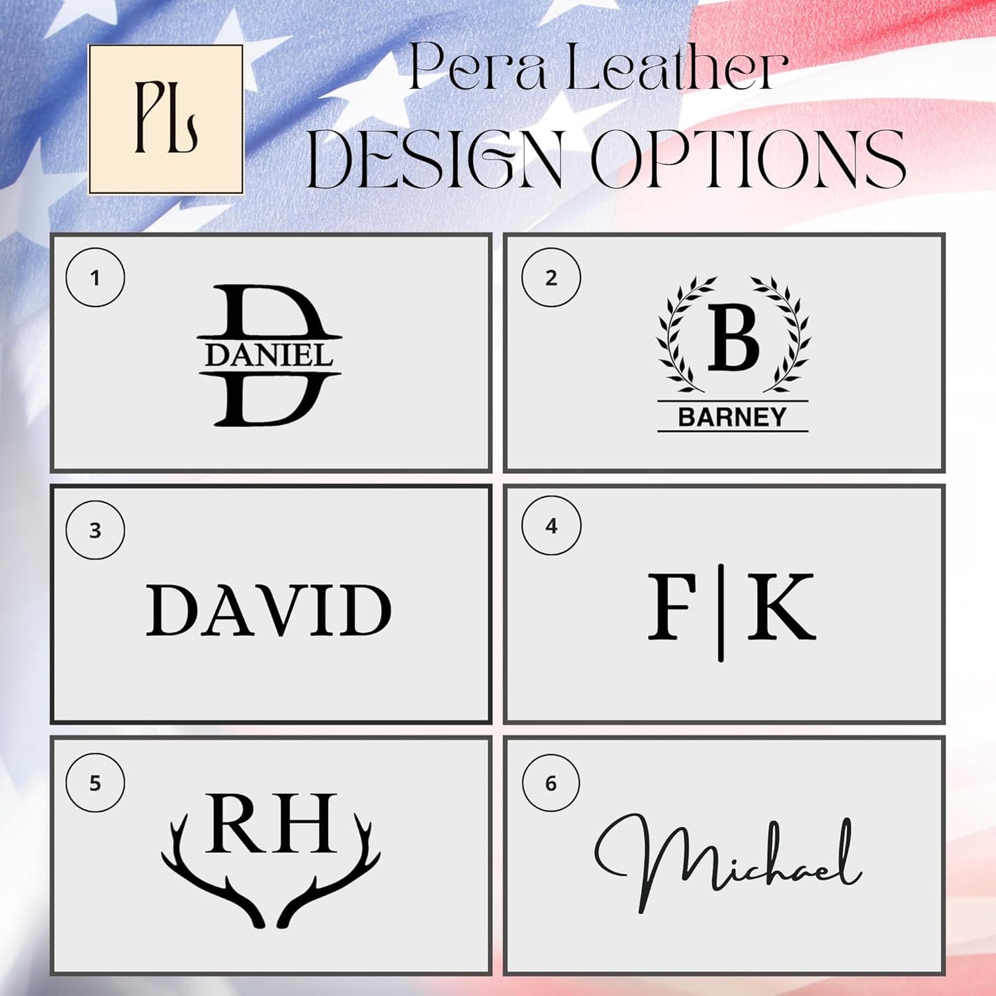 Personalized Wallet for Men - Top Grain Leather Wallets with Engraved Name & initial -Custom in 5 Colors & 6 Designs- Ideal Gift for Husband, Dad, Boyfriend, Anniversaries & Birthday Gifts for Men