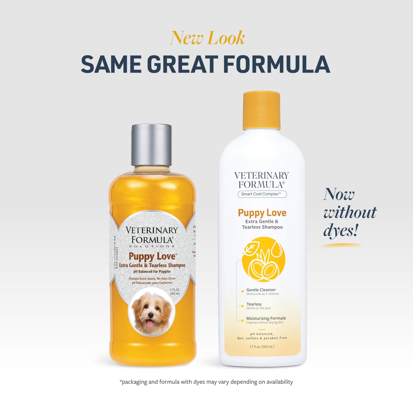 Veterinary Formula Smart Coat Complex Puppy Love Extra Gentle Tearless Shampoo, 17 Fl oz – for Pups Over 6 Weeks – with Fresh Scent, Long-Lasting Clean – Won't Dry Out Delicate Skin