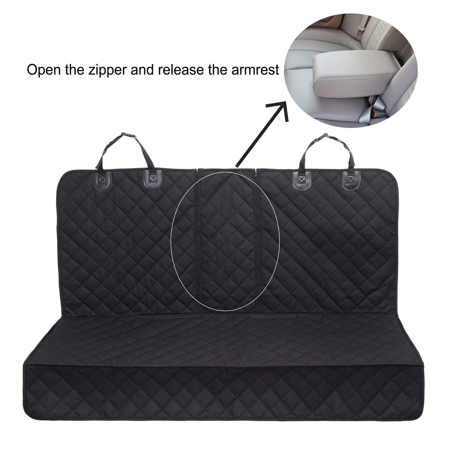 JSTHT Dog Car Seat Cover for Back Seat 100% Waterproof Car Seat Cover Protector for Dogs in Car Nonslip Scratch Proof Durable Dog Seat Cover for Cars SUV &Truck