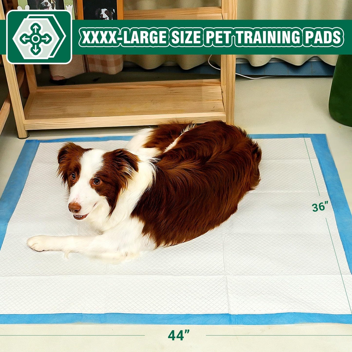 IMMCUTE Dog Pee Pads Extra Large, 36" x 44", 30 Ct, Jumbo-Size Pee Pads for Dogs, Thicken Puppy Pads XL Pet Training Pads, Super Absorbent & Leak-Proof Potty Pads for Dogs