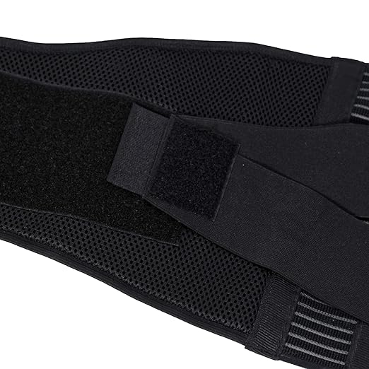 NeoTech Care Adjustable Compression Wide Back Brace Lumbar Support Belt (Charcoal, Size XXXL)