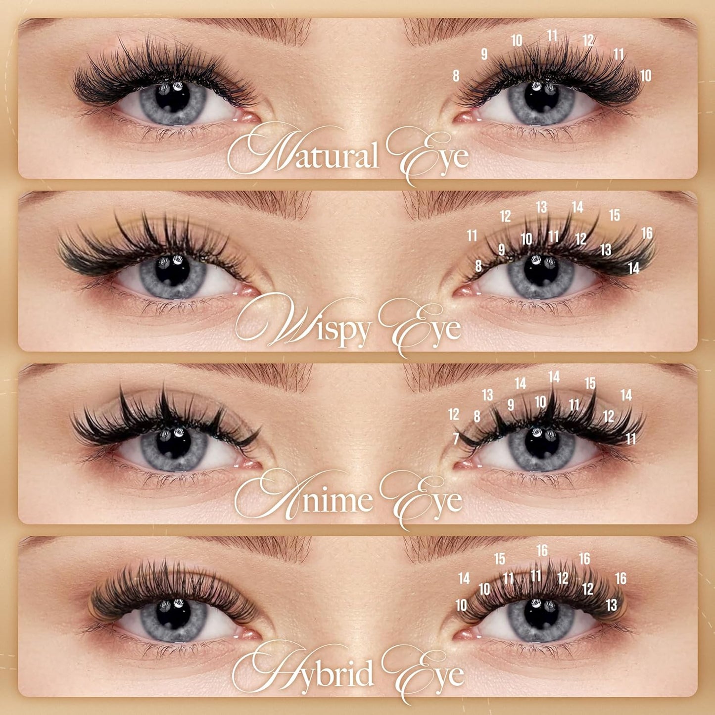 LASHVIEW D Curl 13mm Silk Fake Eyelash Extensions 0.20 Thickness Thick Lashes Semi-Permanent Eyelashes Natural Individual Application for Professional Salon Use