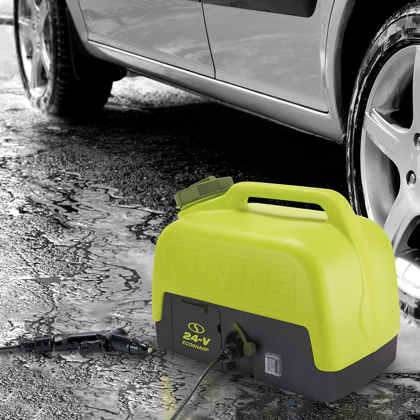 Sun Joe Cordless Portable Spray & Pressure Washer w/ Battery & Charger, 24V WA24C-LTE