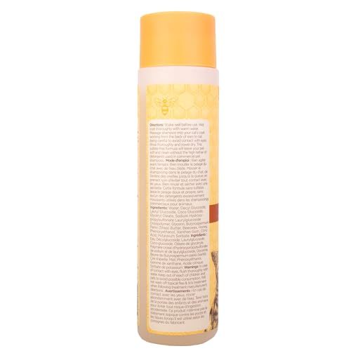Burt's Bees for Pets Hypoallergenic Cat Shampoo with Shea Butter and Honey - A Gentle Kitten Shampoo for Indoor Cats with Dry & Itchy Skin, Sensitive Skin, Cat Bathing Supplies, 10 Fl Oz