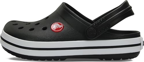 Crocs Unisex-Child Crocband Clogs (Todder Shoes), Black, 4 Toddler