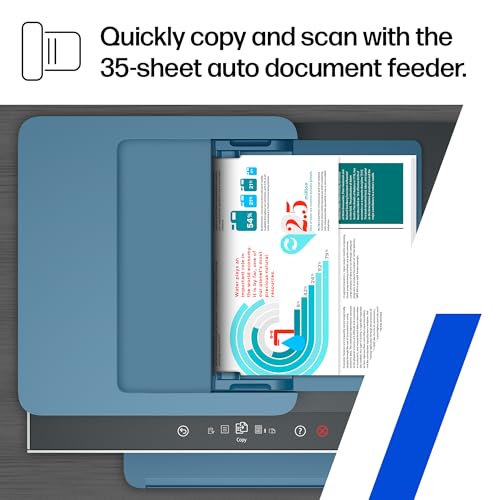 HP Smart Tank 7602 Wireless All-in-One Ink Tank Printer, Scanner, Copier with 2 years of ink included, Best-for-home office, Refillable, AI-enabled (28B98A)