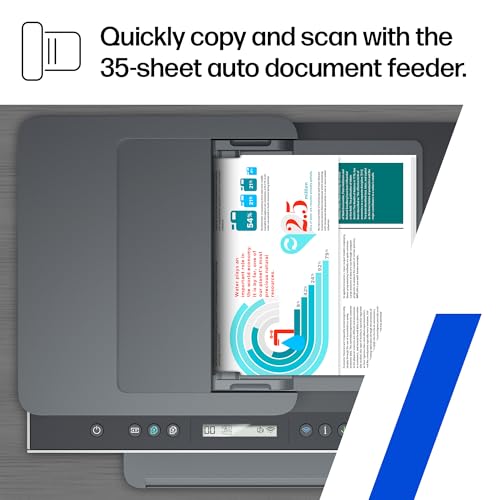 HP Smart Tank 7301 Wireless All-in-One Ink Tank Printer, Scanner, Copier with 2 years of ink included, Best-for-home office, Refillable, AI-enabled (28B70A)