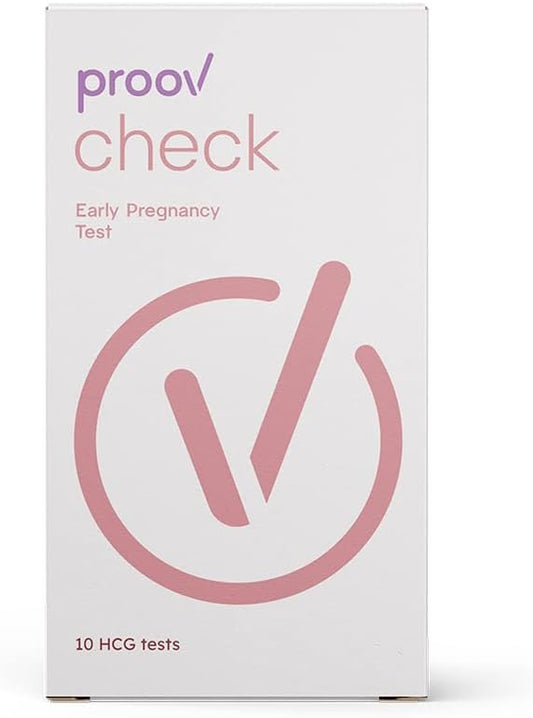 Proov Check Early Pregnancy Test | at Home Pregnancy Detection for Women with 99% Accurate Results | 10 HCG Test Strips | Works Well with Ovulation and Fertility Hormone Tests