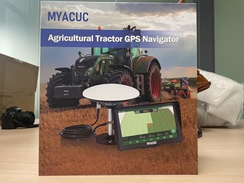 MYACUC Tractor GPS Navigator for Precision Agriculture, 7" Touch Screen GNSS Agricultural Navigator Suitable for Spraying Plowing and Sowing Automatic Positioning Farming GPS
