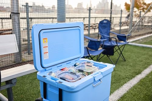 Coleman Pro Heavy-Duty 55qt Wheeled Ultra-Light Premium Hard Cooler, Extra-Thick Insulation Keeps Ice up to 5 Days, 92-Can Capacity, Heavy-Duty Wheels