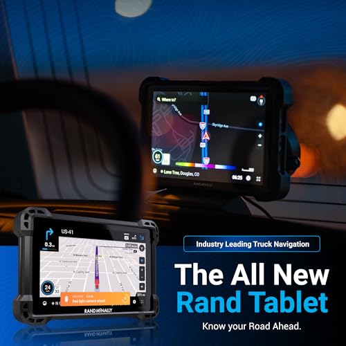 Rand McNally RANDTAB7 7-inch GPS Truck Navigator with Industry's Best Custom Trucking Routes, Rand Navigation 2.0 with 2025 Maps