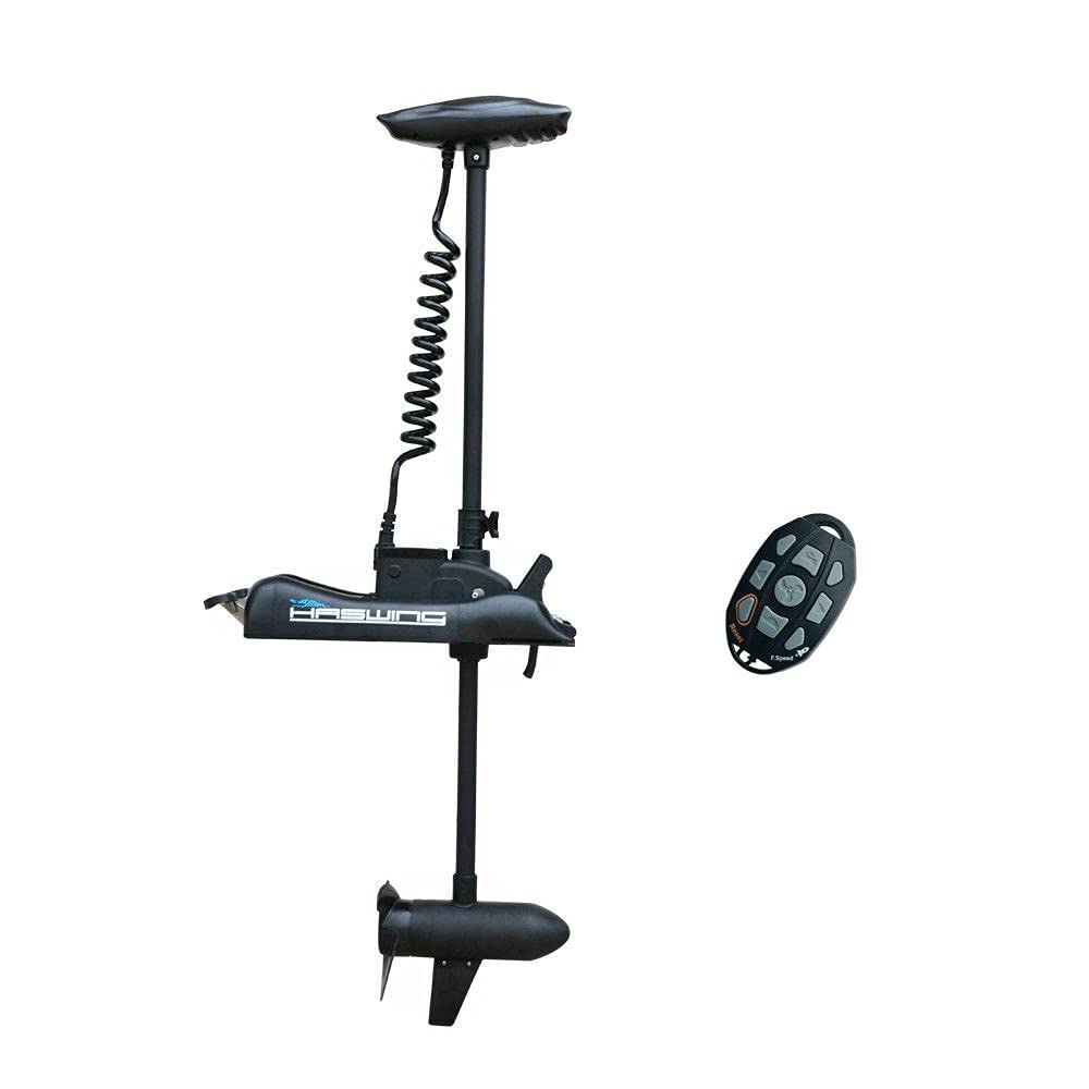 PARKHO HASWING Electric Trolling Motor – 24V 80LB 60 Inch Shaft Cayman Bow Mount Boat Fishing Saltwater Freshwater with Remote Control