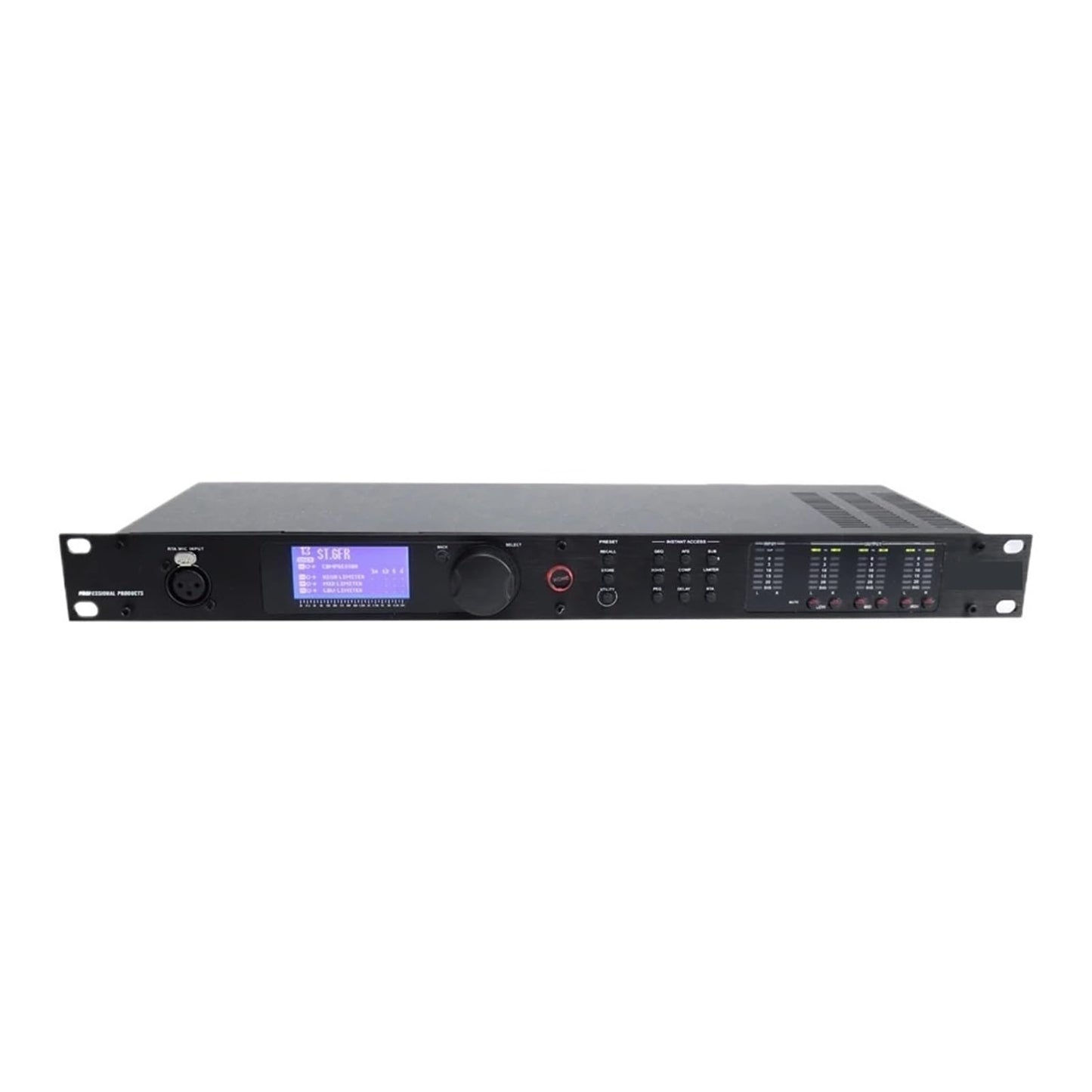 TREEYX Graphic Equalizer Driver Rack PA2 2In 6Out Audio Processor Professional Loudspeaker Management Stage Sound Equipment