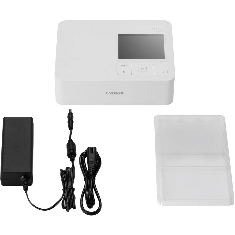 Canon SELPHY CP1500 Compact Photo Printer (White) (5540C002) KP-36IP Color Ink and Paper Set + 64GB Ultra Memory Card + Cleaning Kit + Memory Card Wallet + Card Reader