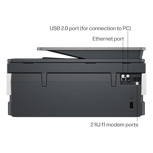 HP OfficeJet Pro 8135e Wireless All-in-One Color Inkjet Printer, Print, scan, copy, fax, ADF, Duplex printing Best-for-home office, 3 month Instant Ink trial included, AI-enabled (40Q35A)