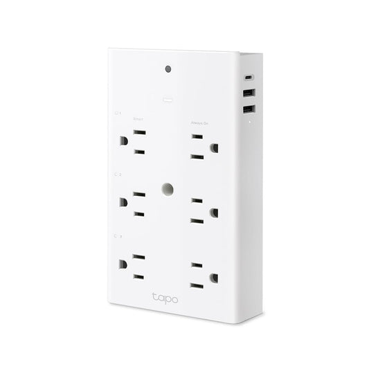 TP-Link Tapo Smart Plug Outlet Extender, Surge Protector, 18W Fast Charging, 3 Individual Smart Outlets, 1x USB-C & 2X USB-A, Smart Night Light, Works w/Apple HomeKit, Alexa & Google Home, Tapo P306