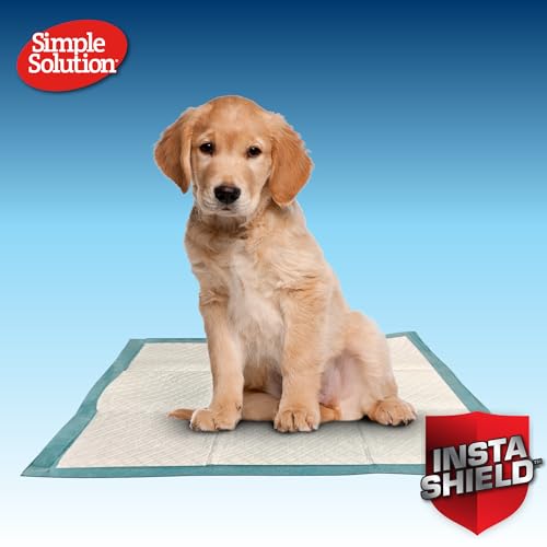Simple Solution All Day Puppy Training Pads – Lavender Scented Leak-Proof Pee Pads for Dogs – Disposable and Absorbent for Housebreaking and Indoor Use – 23 x 24 Inches – 100 Count