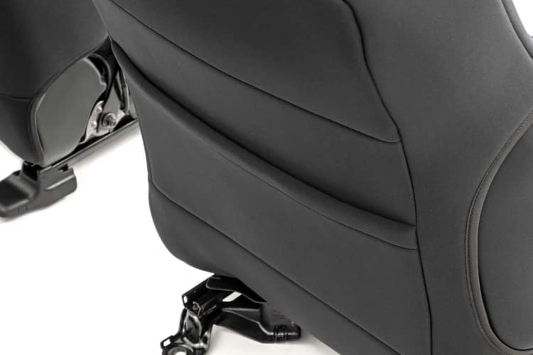 Rough Country Neoprene Seat Covers for Toyota Tacoma (2016-2023) - Waterproof, UV Resistant, Foam Padded, F/R Seat Cover Set