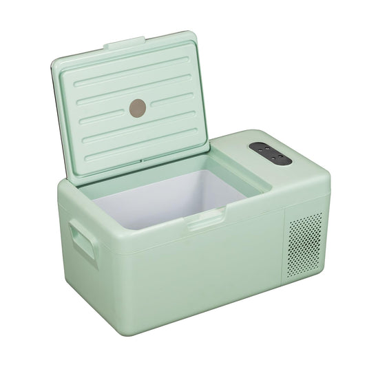 Alpicool S15 Portable Freezer, 12 Volt Refrigerator, 18 Quart (16.8 Liter) Fast Cooling 12V Car Fridge -4℉~68℉, Green Car Cooler, 12/24V DC and 100-240V AC for Outdoor, Camping, RV, Truck, Boat