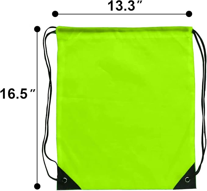 Drawstring Backpack Bulk 70Pcs String Backpack Drawstring Bags Cinch Bag Sackpack for Men Women Gym(Light Green)