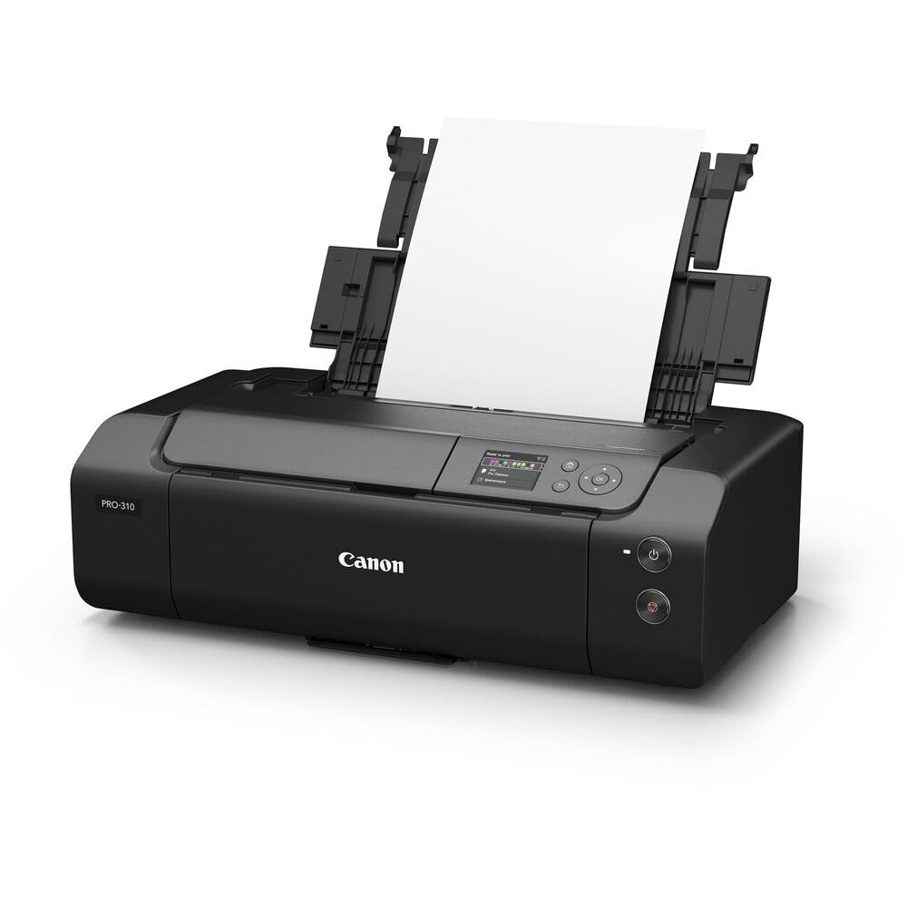 Canon imagePROGRAF PRO-310 Wireless Inkjet Printer | 13" Borderless Photo Printing | Lucia PRO II Pigment Ink | for Fine Art & Photography (6858C002) + Cleaning Kit + Printer Cable + Ethernet Cable