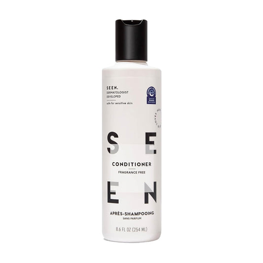 SEEN Conditioner, Fragrance Free - Non-Comedogenic & Sulfate-Free Hair Conditioner- Dermatologist-Developed - Safe for Sensitive, Eczema & Acne Prone Skin