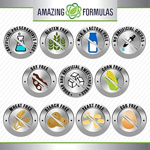 Amazing Formulas Hawthorn Berries Supplement | 565 Mg | 180 Capsules | Non-GMO | Gluten-Free | Made in USA