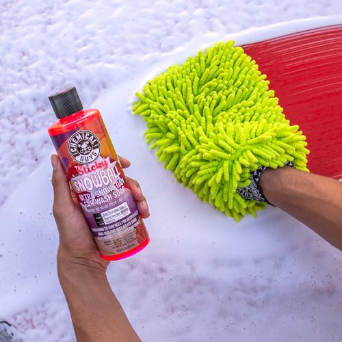 Chemical Guys CWS21516 Sticky Snowball Ultra Snow Foam Car Wash Soap (Works with Foam Cannons, Foam Guns or Bucket Washes) Safe for Cars, Trucks, Motorcycles, RVs & More 16 fl oz, Cherry Scent