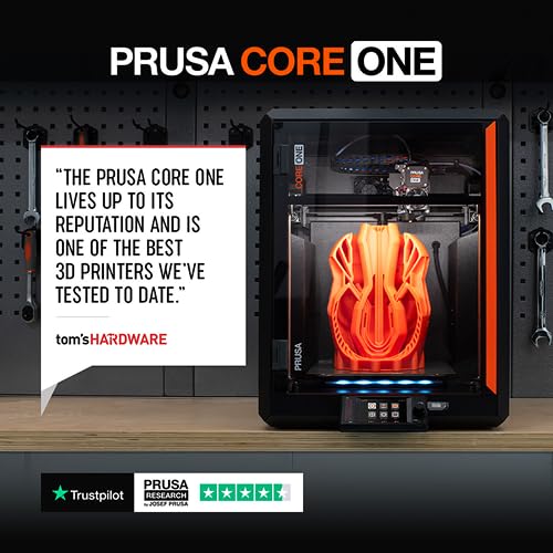 Original Prusa CORE One, Ready-to-use 3D Printer, Assembled and Tested, Removable Print Sheets, 1kg Prusament PLA Spool Included, Print Size 9.8 x 8.6 x 10.6 in