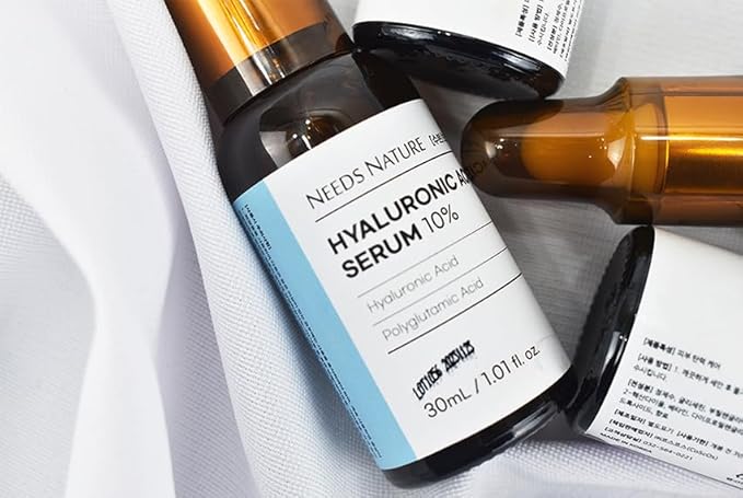 Hyaluronic Acid 10% Facial Serum – NEEDS NATURE DIY Booster with Polyglutamic Acid & Allantoin | Deep Hydration & Barrier Repair | Korean Skincare for Dry & Sensitive Skin | 30ml