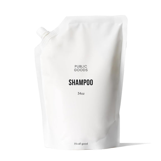 Public Goods Shampoo for Women & Men | Natural Gentle Shampoo to Cleanse & Nourish All Hair Types | Made with Organic Essential Oils | Sulfate & Paraben Free | Vegan | Made in Canada | 34 Fl Oz Refill