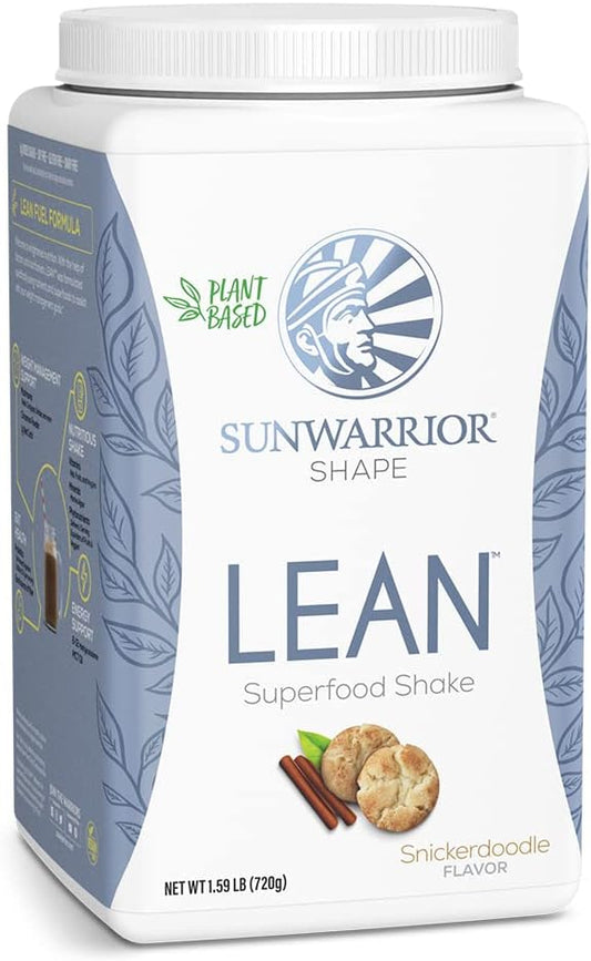 Meal Replacement Shake Vegan Protein Superfood Shake Meal Replacement Organic Protein Supplement | Gluten Free Non-GMO Dairy Free Sugar Free Low Carb Plant Based Protein | Snickerdoodle 20 Servings | Shape Lean by Sunwarrior
