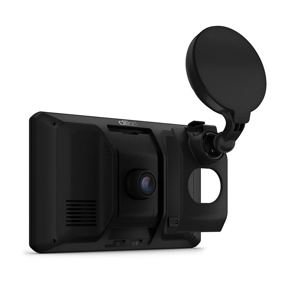 Garmin Dezl Cam OTR725 GPS Truck Navigator with Dash Cam 7" Large Display Touchscreen, Commercial GPS Navigation for Semi Trucker Driver Bundle with 32GB SD Memory Card + LCD Cleaning Kit