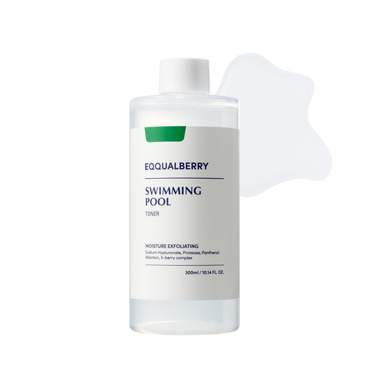 Swimming Pool Toner - Korean Toner for Daily Exfoliating & Deep Hydration with Natural Enzyme Protease & Hyaluronic Acid, For Sensitive Skin, 10.14 Fl Oz (300ml)
