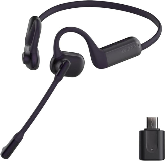 oleap Pilot P200b Pro Wireless Headset with Mic for Work, 50dB Noise Cancelling Headphones with AI ENC, Bluetooth 5.3 USB-C Dongle - Wireless Computer Headset for Meetings and Calls