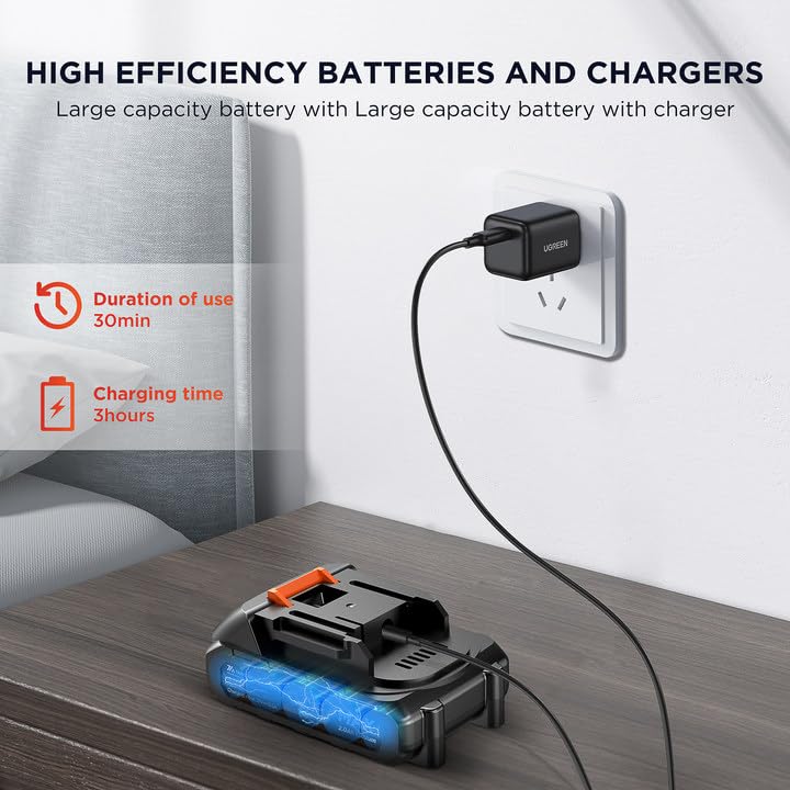 TAKECAE 15000PA Hand Held Vacuum Cleaner Cordless Rechargeable, 2000mAh*2Battery Mini Vacuum Cleaner, Cars Accessories Interior, 4-in-1 Portable Air Duster ForCar, Office, Home, Pet Hair Cleaning