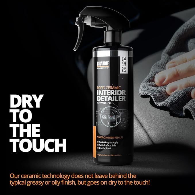 CERAKOTE Fully Covered Bundle - Complete Car Care with Rapid Ceramic Paint Sealant, Interior Detailer, Tire Coat, Glass Protectant, High Foam Vehicle Shampoo