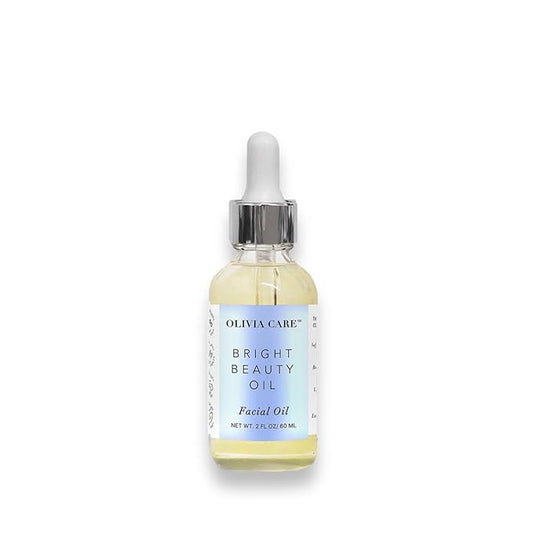 Olivia Care Facial Oil - Jojoba, Safflower, Vitamin E & Lemon Essential Oil | All Natural - Brightening, Calming, Anti-aging & Antioxidants - Remove Wrinkles