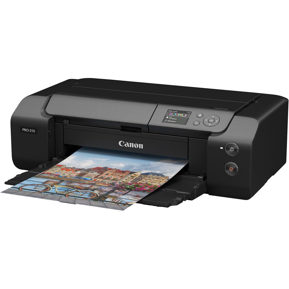 Canon imagePROGRAF PRO-310 Wireless Inkjet Printer | 13" Borderless Photo Printing | Lucia PRO II Pigment Ink | for Fine Art & Photography (6858C002) + Cleaning Kit + Printer Cable + Ethernet Cable