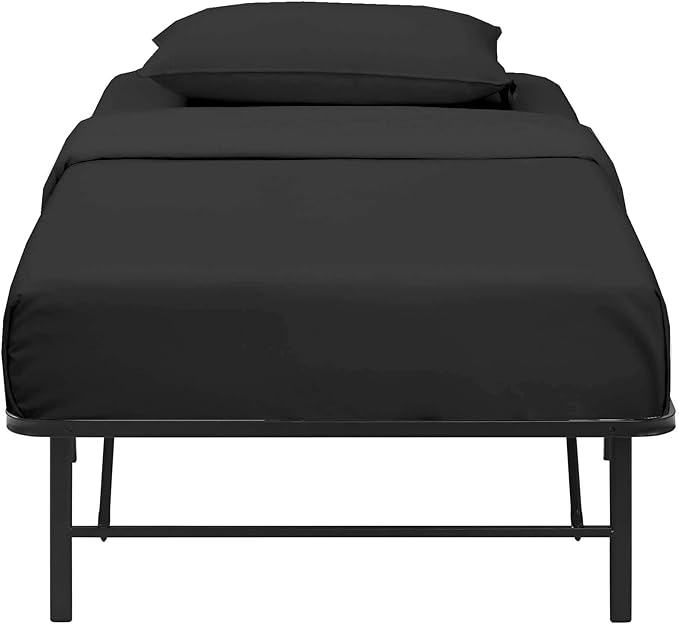 4-PC Cot Sheets, 30x75, 100% Cotton Fitted - Perfect for Narrow Twin/RV Bunk/Camping Cot/Guest Bed Replacement, Fits Upto 4-8" Deep Mattress - Charcoal Solid