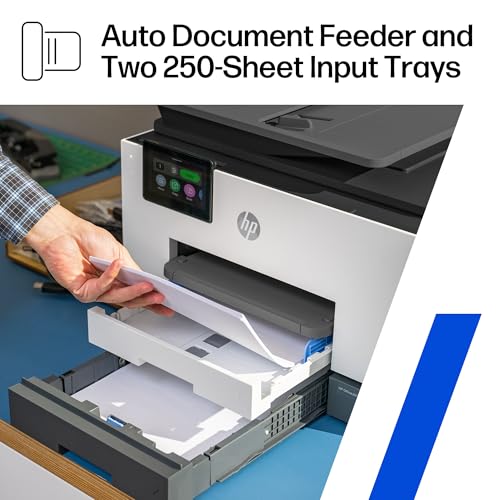 HP OfficeJet Pro 9135e Wireless All-in-One Color Inkjet Printer, Print, scan, copy, fax, ADF, Duplex printing best-for-office, 3 month Instant Ink trial included, AI-enabled (404M0A)