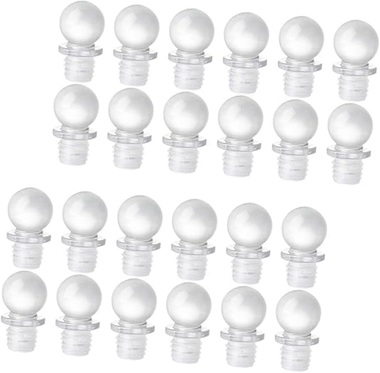 COLLBATH 24pcs Glass Ball Stopper Wine Bottle Stoppers Caps Keeper Portable for Bottles