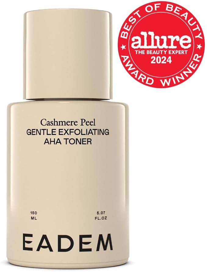 EADEM Gentle Exfoliating AHA & PHA Toner, Exfoliating Face Serum with Tranexamic Acid, AHA Exfoliant & Pore Minimizer for Face and Body, Acne Spot Serum, 5.0 oz, Cashmere Peel