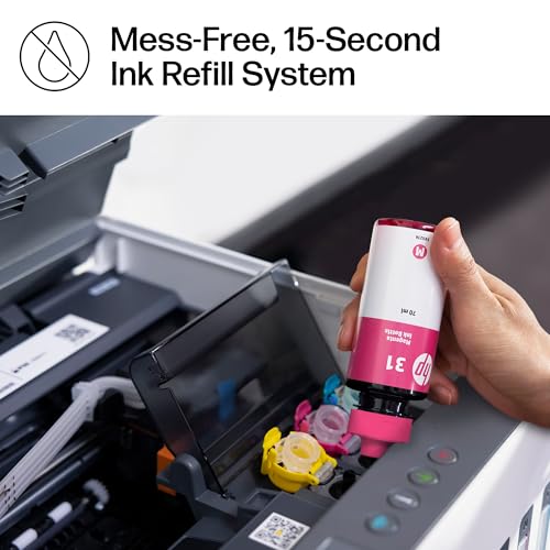 HP Smart Tank 7301 Wireless All-in-One Ink Tank Printer, Scanner, Copier with 2 years of ink included, Best-for-home office, Refillable, AI-enabled (28B70A)
