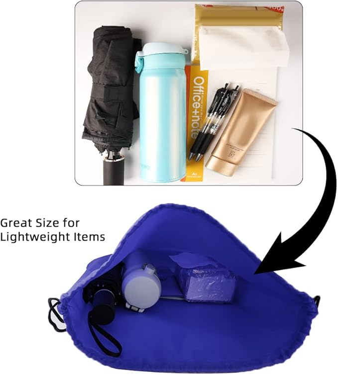 GoodtoU Drawstring Bags Bulk, 20 Pcs Draw String Bags Cinch Bag Drawstring Gym Bag Sackpack Drawstring Backpack for Women Men, Blue